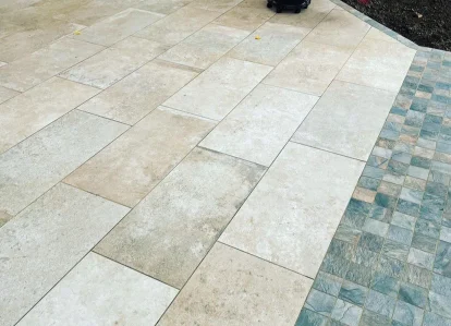 Porcelain patio installed in Guildford by Guildford Driveways & Patios